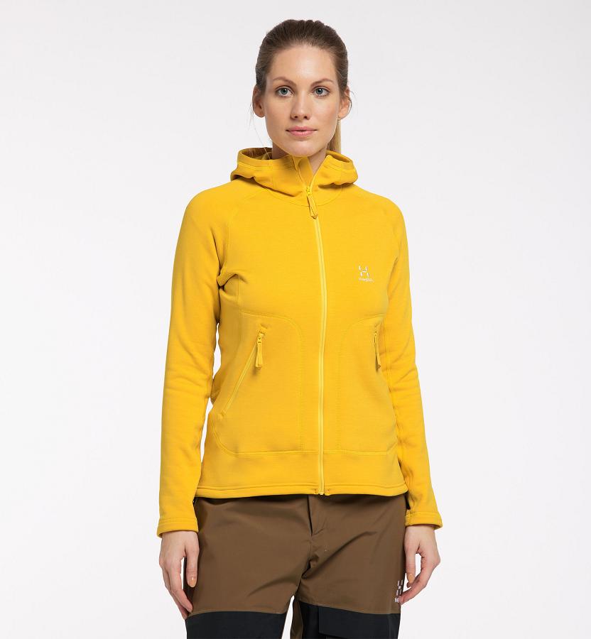 Haglöfs Womens Heron Fleece Yellow New Zealand 62589EFSO